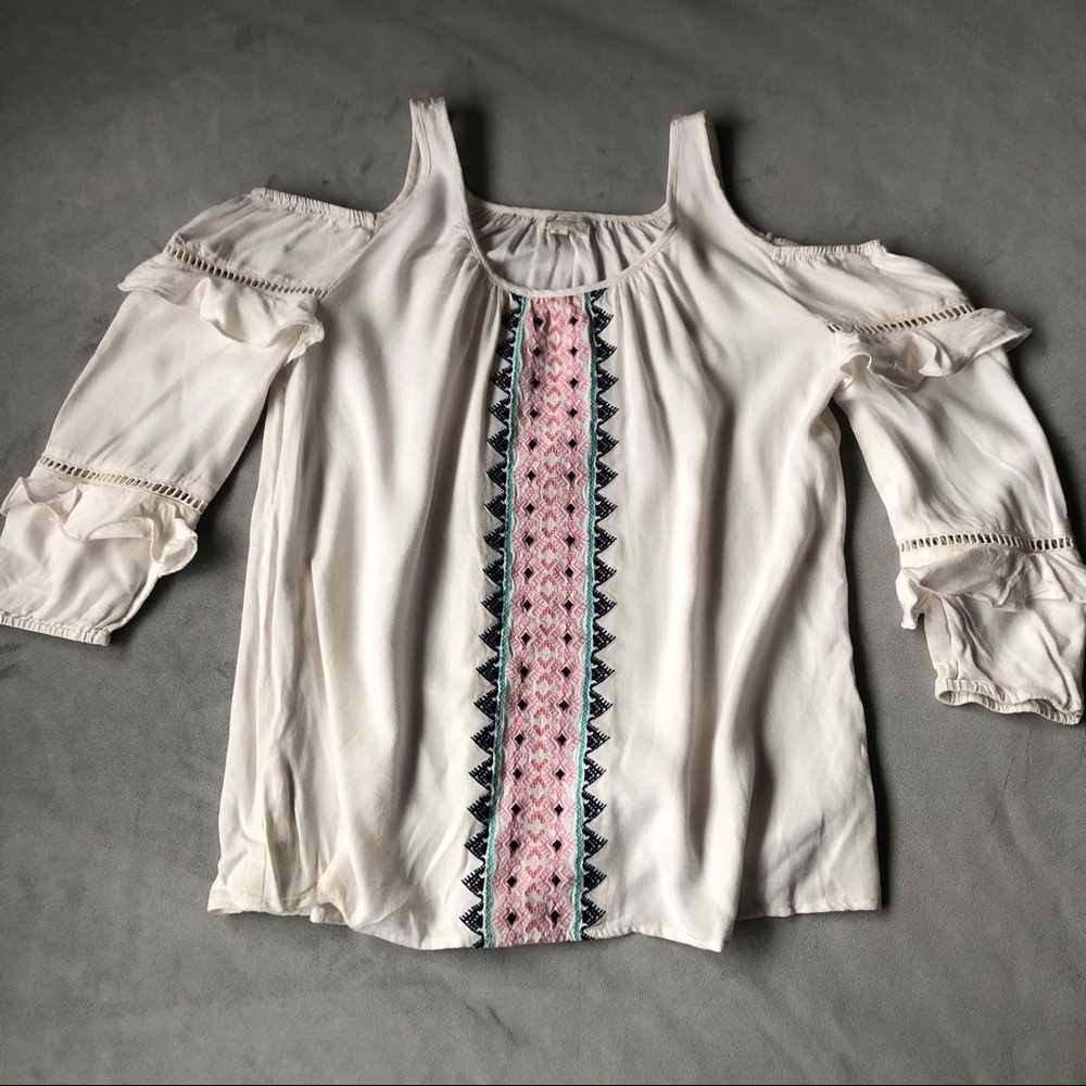 Jessica Simpson ~ Open Shoulder Peasant Top ~ Girls XL